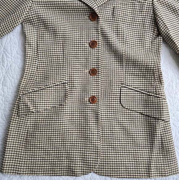 Escada Vintage 90s Wool Cashmere Blend Notch Lapel Blazer - Picture 4 of 16